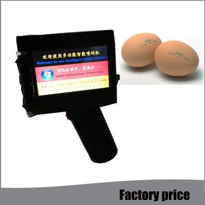Cina Hand Held Printer Inkjet Industri Portabel Kode Untuk Telur Berwarna Hitam pemasok