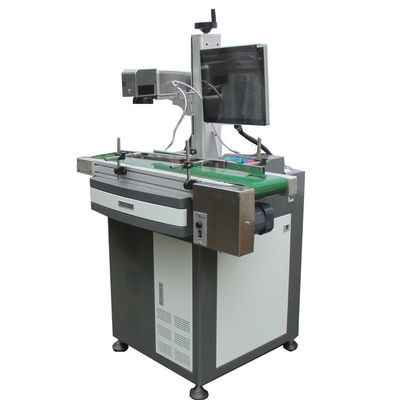 Cina Mesin Laser Engraving Untuk Aluminium Tags, Fiber Laser Marker 0.15mm Karakter Minimum pemasok