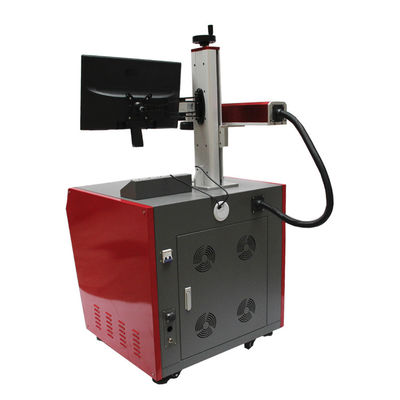 Mesin Penandaan Laser Serat Merah Desktop / Led Bulb Logo Fiber Laser Printer pemasok